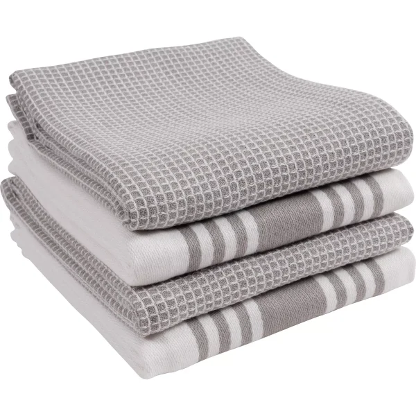 KAF Home Madison Set of 4 Absorbent, Durable and Soft Kitchen Towels |- 18" x 28"