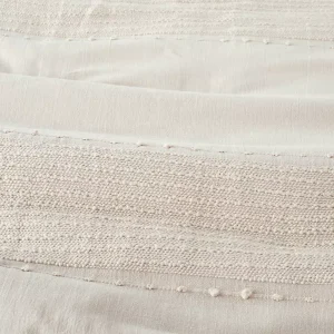 3pc Slub Center Stripe Comforter Set Twilight Taupe